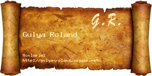 Gulya Roland névjegykártya